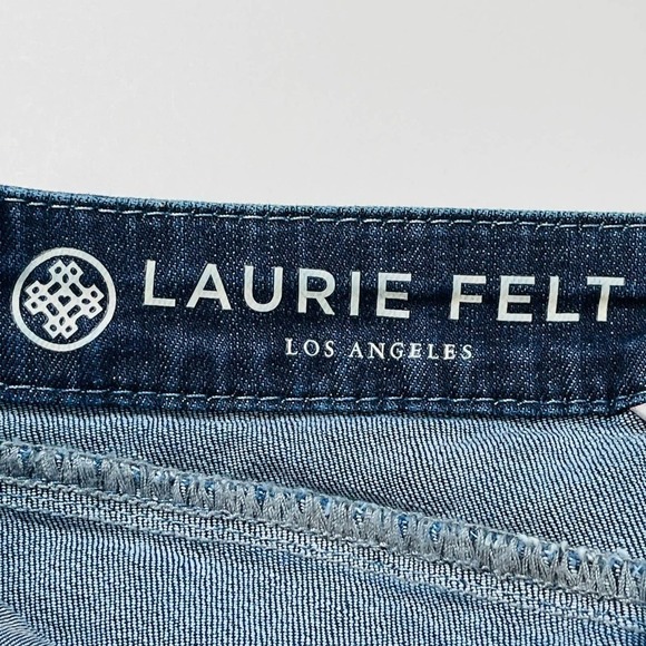 Laurie Felt Classic Stilletto with Floral Emroidery Step Hem - Picture 10 of 15